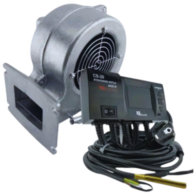 Комплект автоматики для твердопаливного котла (Контролер KG Elektronik CS-20 + вентилятор DP-02