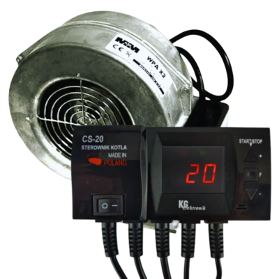 Комплект автоматики для твердопаливного котла (Контролер KG Elektronik CS-20 + вентилятор WPA X2)