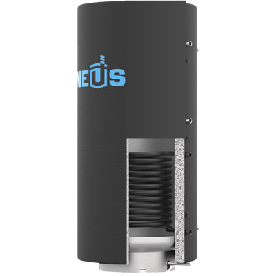 Теплоакумулятор Neus ТА1н.2000 (0°, 90°, 180°) з утепленням (теплообмінник з чорної сталі)