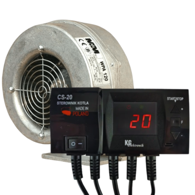 Комплект автоматики для твердопаливного котла (Контролер KG Elektronik CS-20 + вентилятор WPA-120)