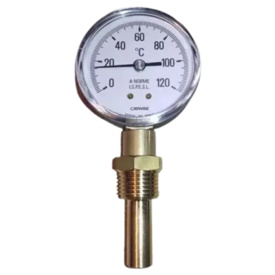 Термометр біметалічний радіальний Cewal RD 63 VI (Ø63mm 0-120°C L-50)
